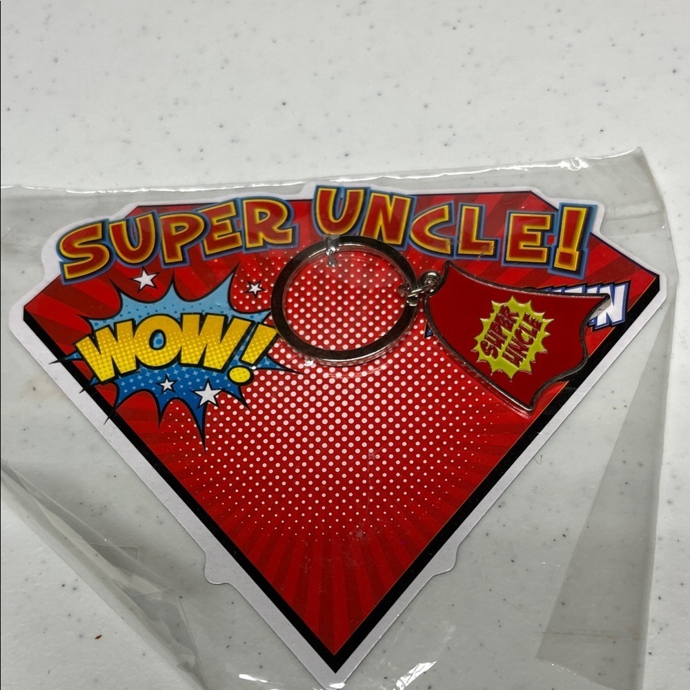 Super Uncle Key Ring keychain- Red